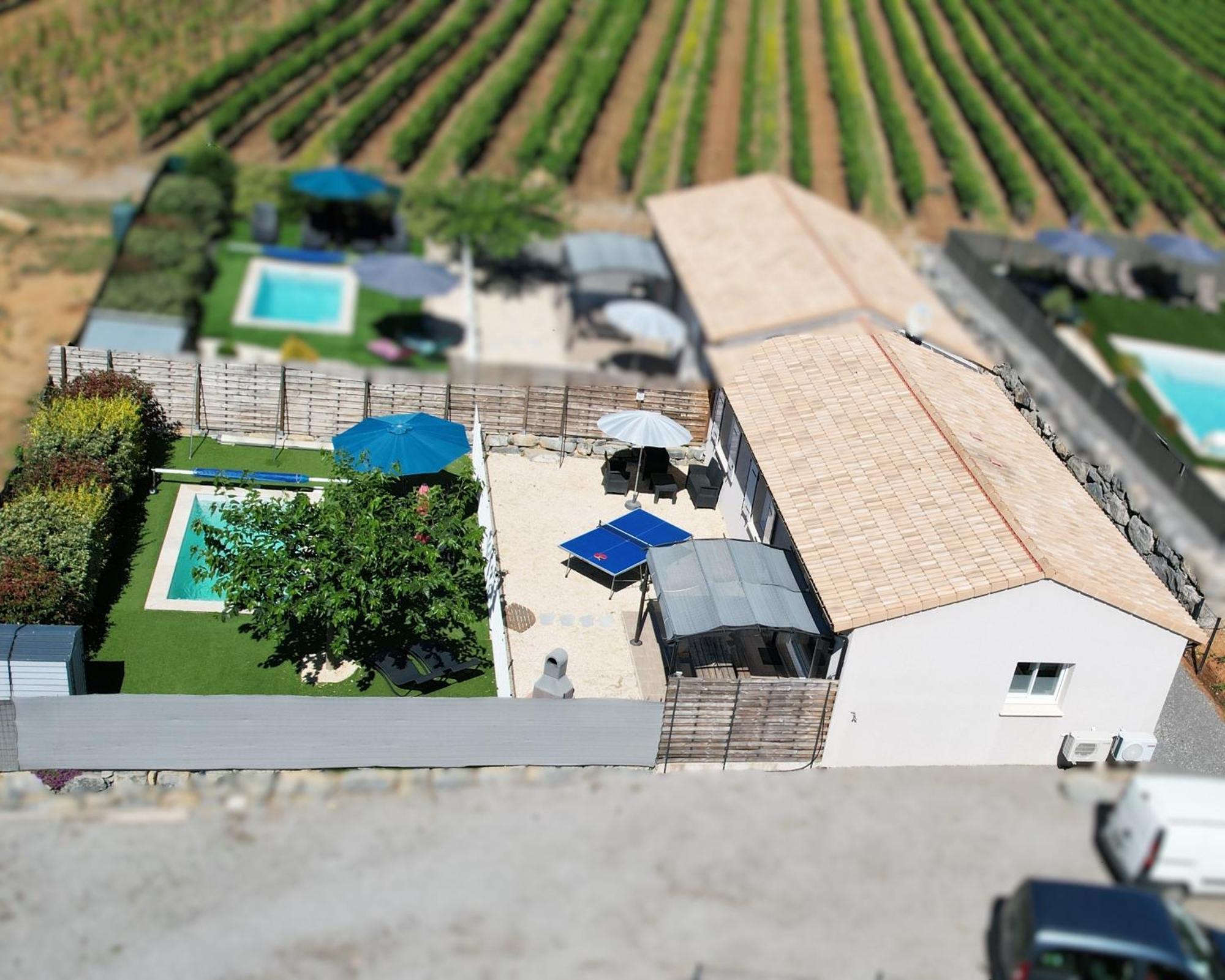 En Ardeche, Gite L'Odyssee Climatise Avec Sa Piscine Privee Et Chauffee Joyeuse Extérieur photo