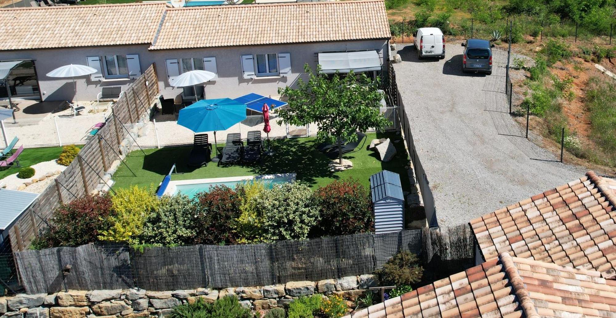 En Ardeche, Gite L'Odyssee Climatise Avec Sa Piscine Privee Et Chauffee Joyeuse Extérieur photo